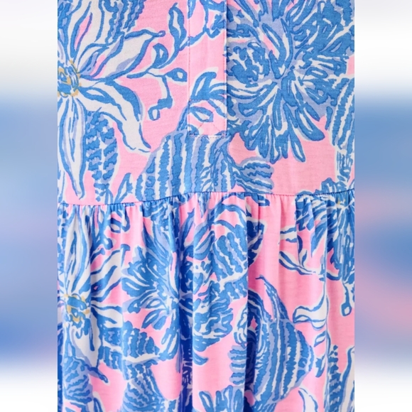 NWT Lilly Pulitzer Riegan Maxi Dress Conch Shell Pink Up Scale SIZE MEDIUM - Picture 5 of 11